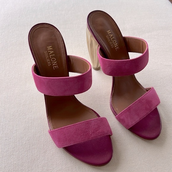 Malone Souliers Gold Heel Sandals - Picture 5 of 10